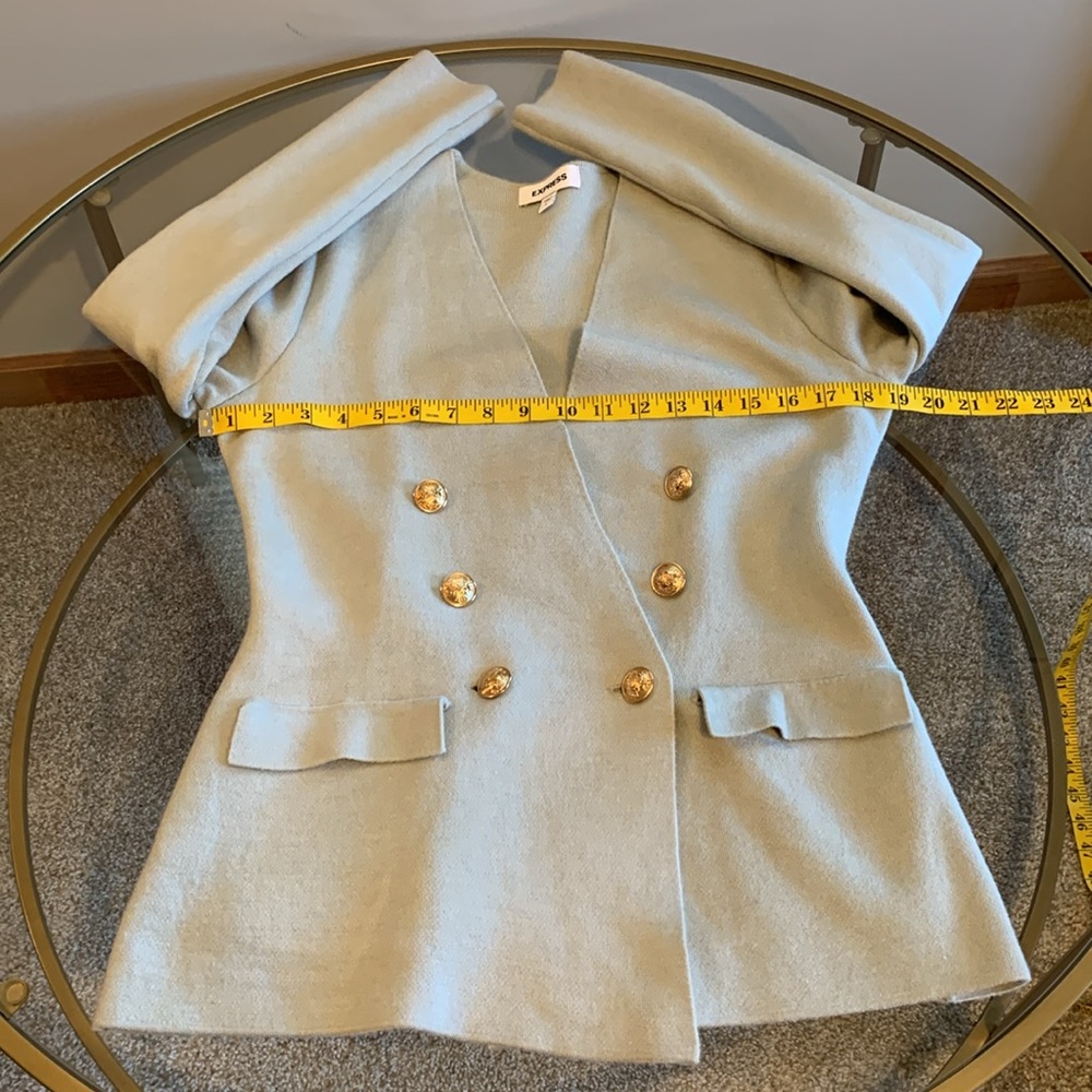 Express Double Breasted Sweater Blazer Size S - Picture 9 of 16
